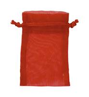 RED ORGANZA DRAWSTRING BAGS 27249-BX